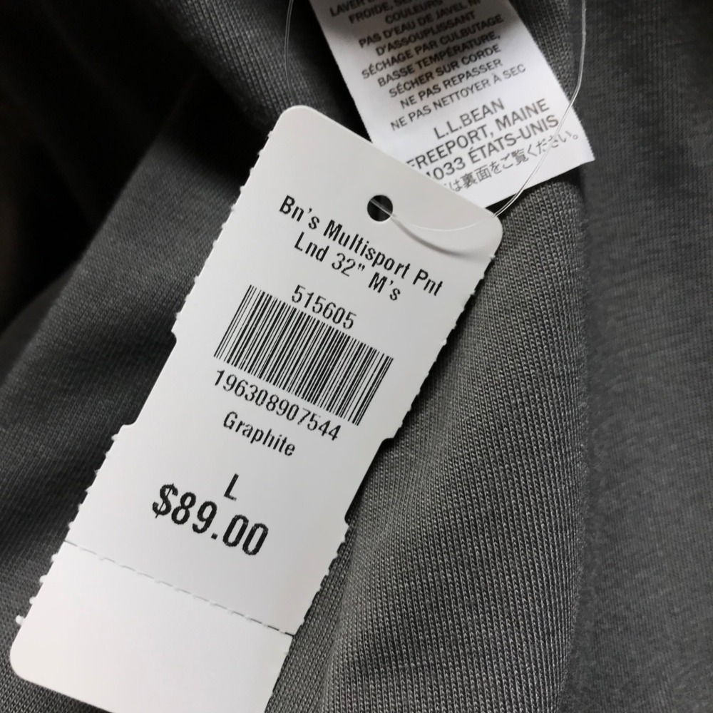 L.L. Bean Pants Mens Size L Gray Multisport Lined Hiking Outdoor Performance NEW - Picture 5 of 13